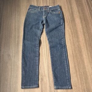B. United Y2K Low Rise Bootcut Jeans Size 24 Made in Los Angeles Buckle Pocket